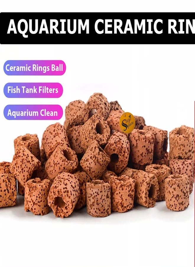 Sage Square Aquarium Cleaning Filter Media, Ceramic Filter Ring, Ceramic Ring Fish Filter for Aquarium Bio Media Ceramic Ring (500grm) - Image 5